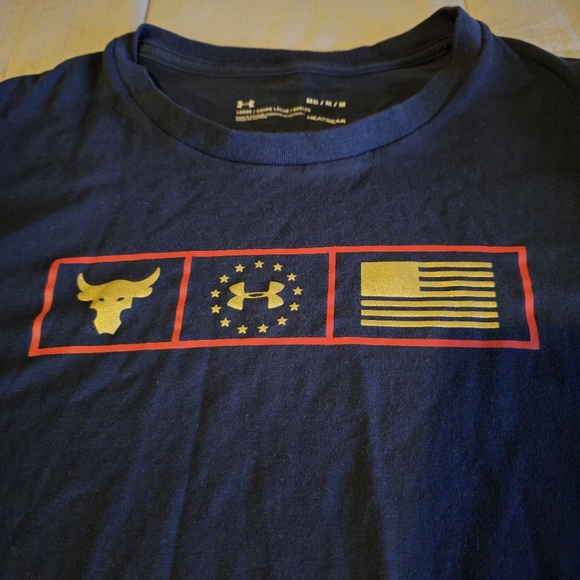 Under Armour Project Rock Men's Blue Long Sleeve Shirt - Picture 2 of 5